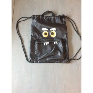 Cat & Jack™ Kids' Halloween Cinch Monster Drawstring Backpack - Black